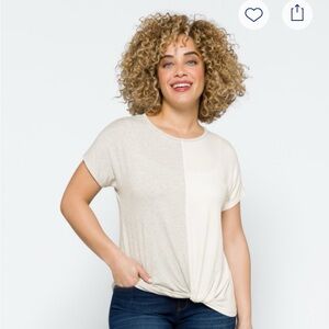 Pink Clover Denver Knot Front Knit Top